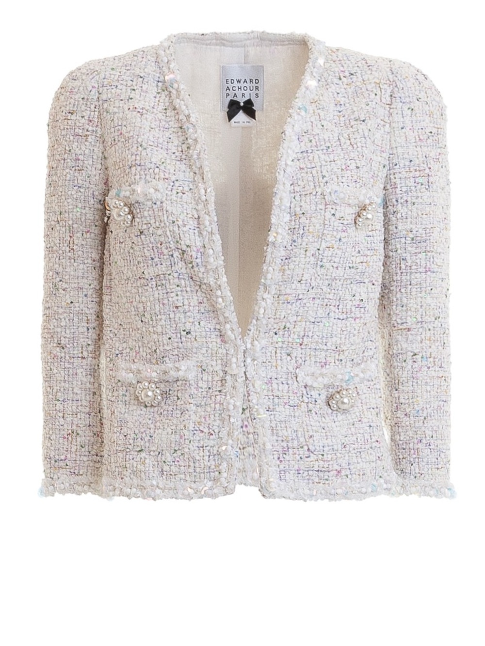 EDWARD ACHOUR PARIS Pearl button tweed jacket